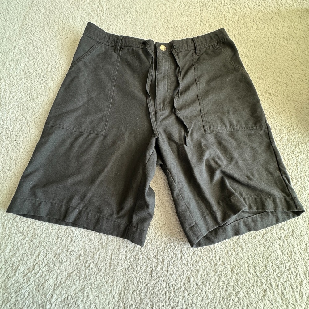John Blair Fine‎ Mens Wear Utility Shorts Medium Deep Pockets Drawstring Button